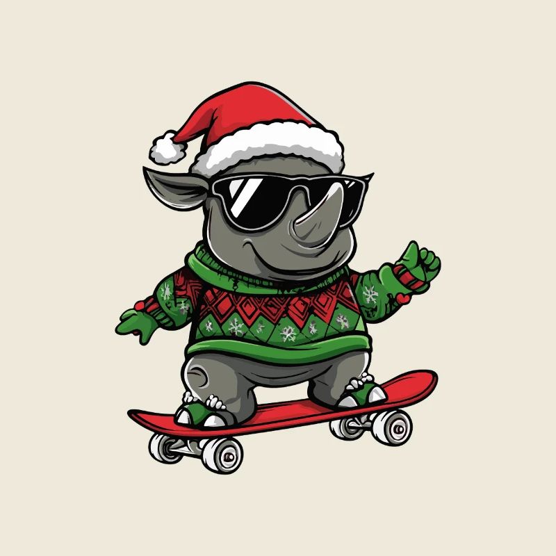 Rhino Christmas Funny