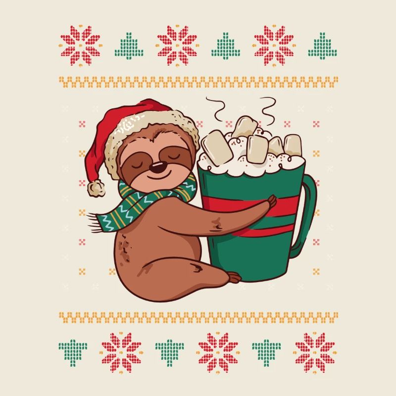 Sloth needs warm milk – Funny Christmas