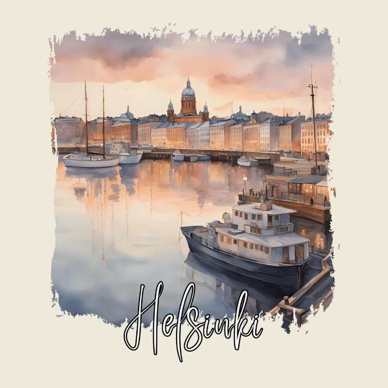 Aquarelle d’Helsinki, Helsinki Finlande