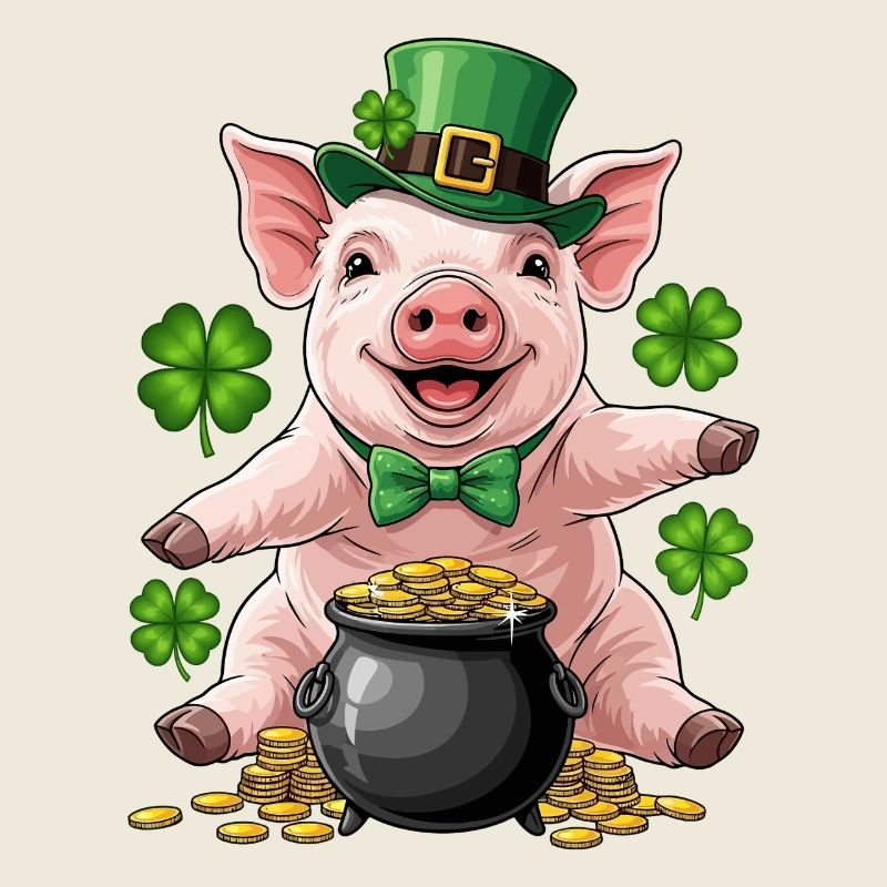 Glücksschwein Kleeblatt