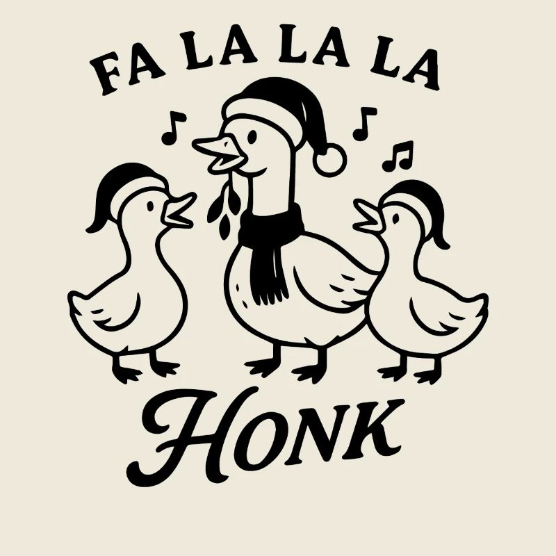 Oie de Noël Fa La La La Honk design amusant