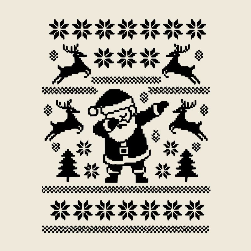 Dabbing Christmas Man Art