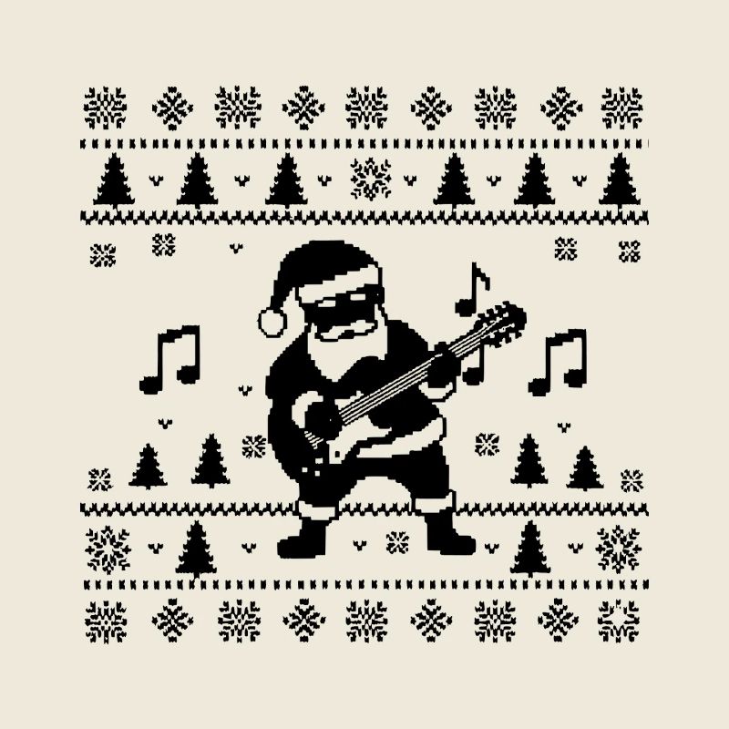 Hässliche Weihnachten Mann Gitarrenkunst