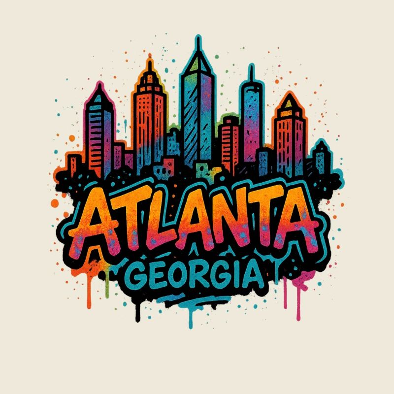 Atlanta Skyline Graffiti