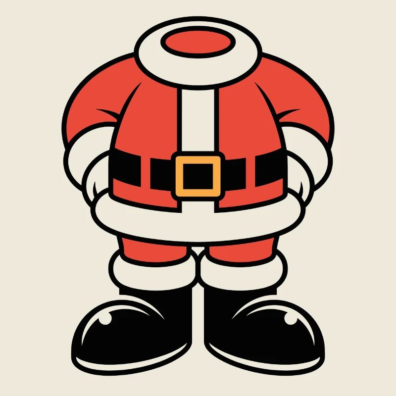 Große Santa Silhouette in Rot