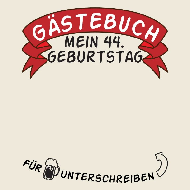 Gästebuch Mein 44. Geburtstag Geschenkidee