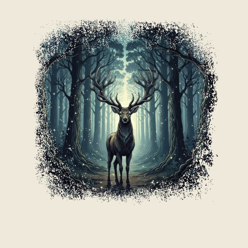 Forêt Cerf Scène Chasse Amoureux de la Nature