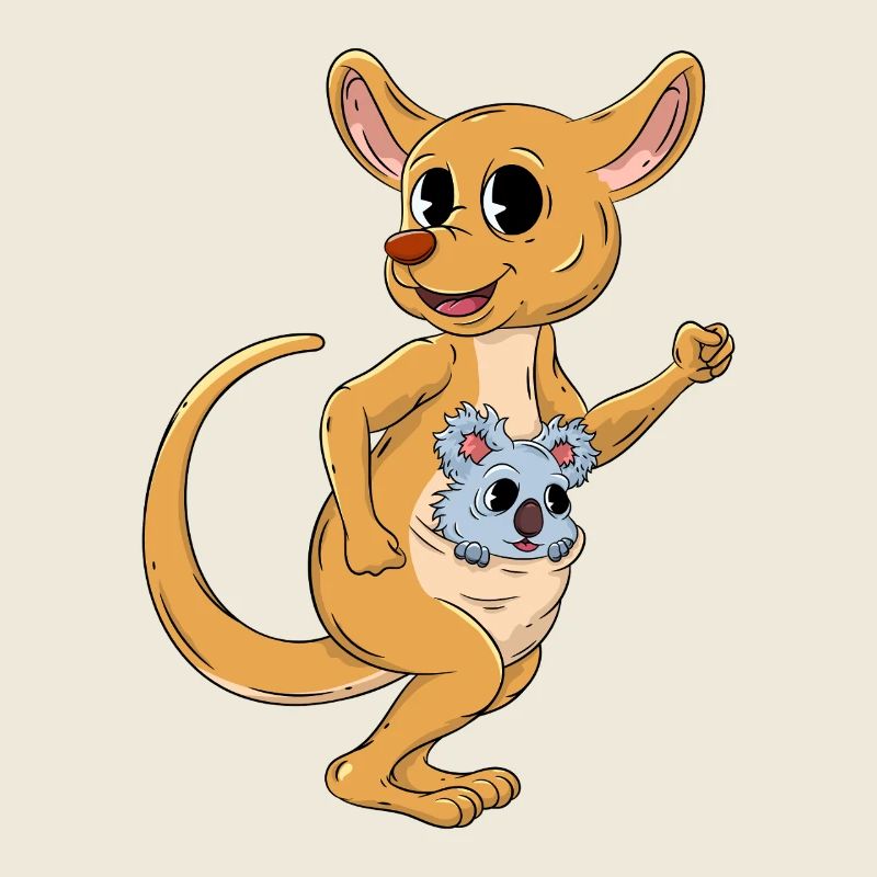 Kangaroo with Koala Baby