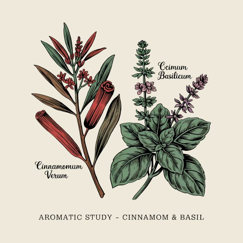 Cinnamon & Basil - Botany