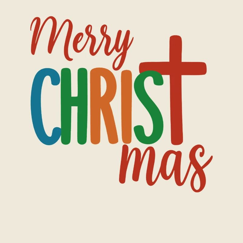 Croix colorée Noël Design Joyeux Noël
