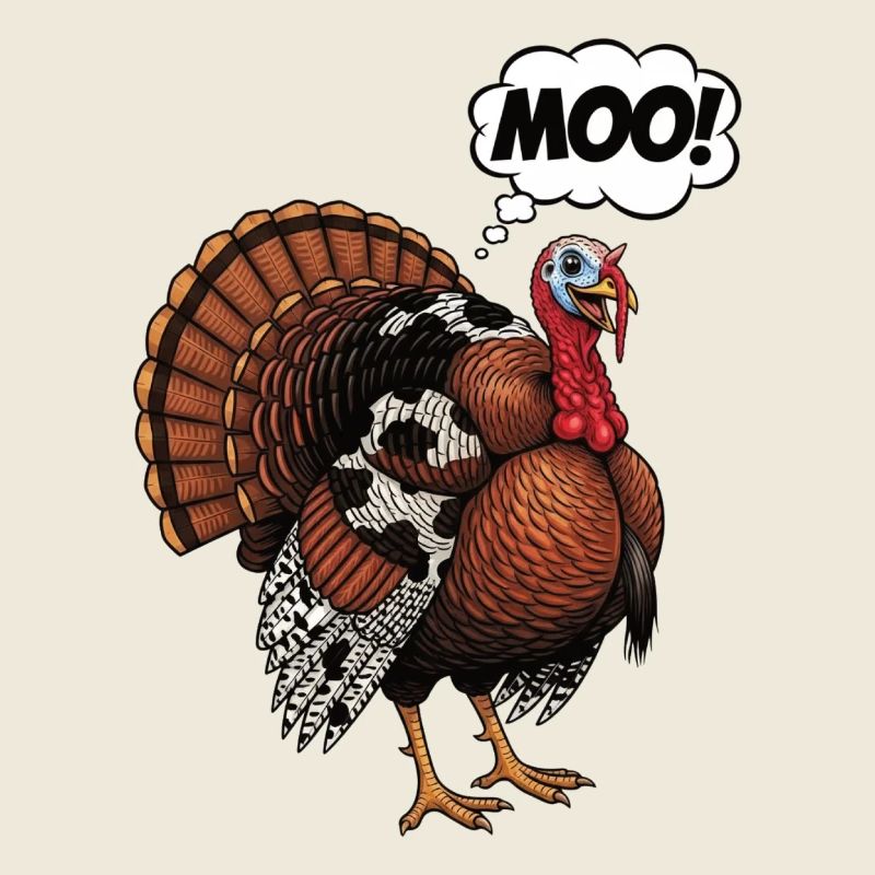 Turkey Moo Thanksgiving Noël