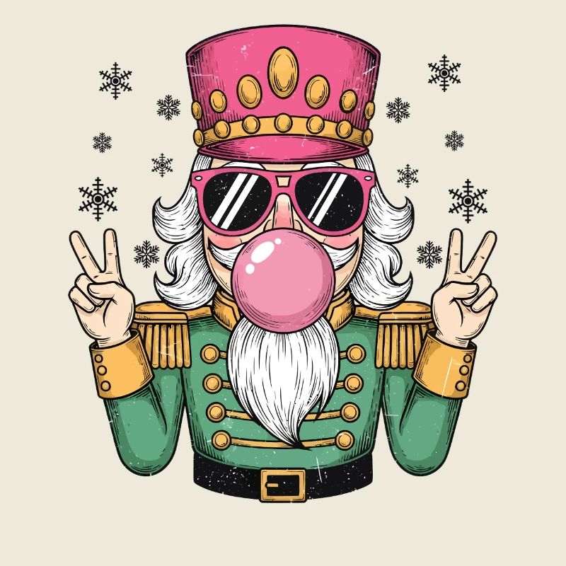 Nussknacker bläst Kaugummi