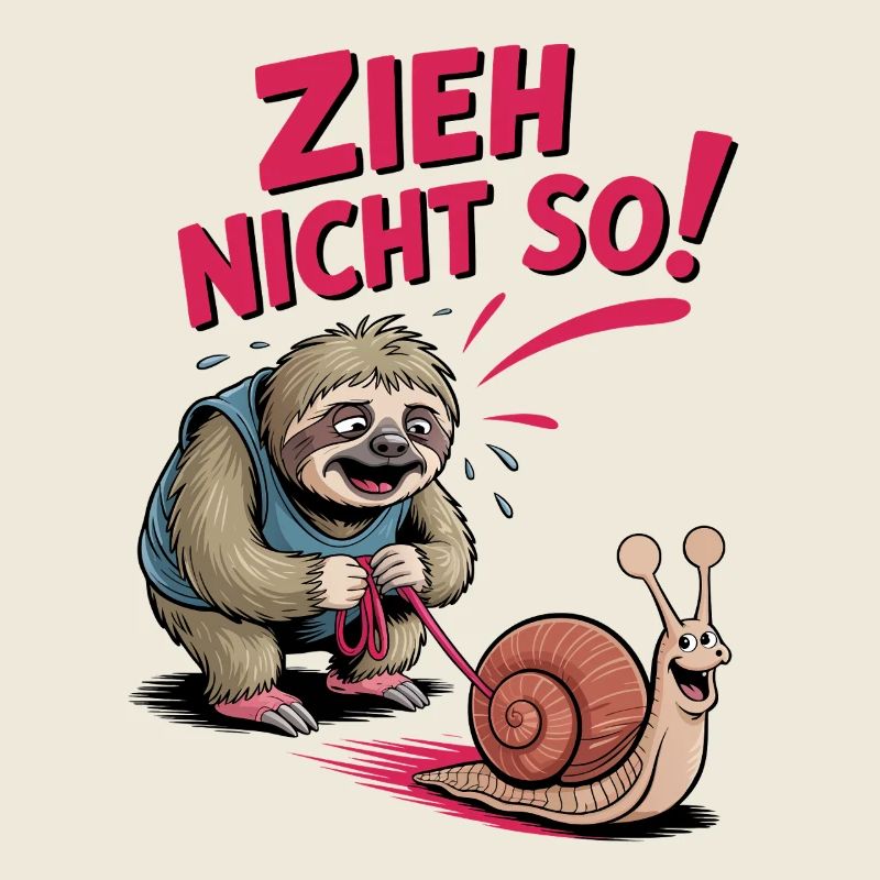Don't Pull So Sloth Fun Sloth Saying