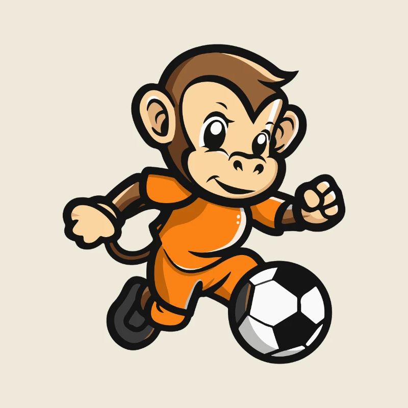 Affe Comic Fußball