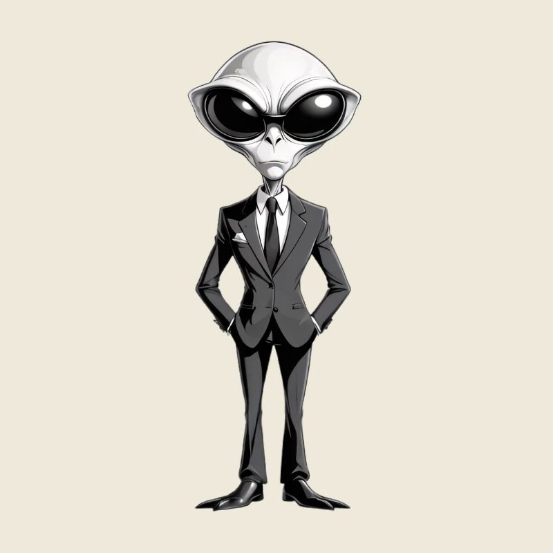 Gentleman extraterrestre en smoking