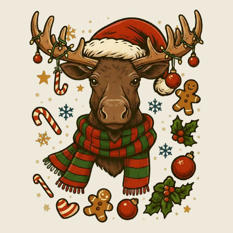 Moose at Christmas