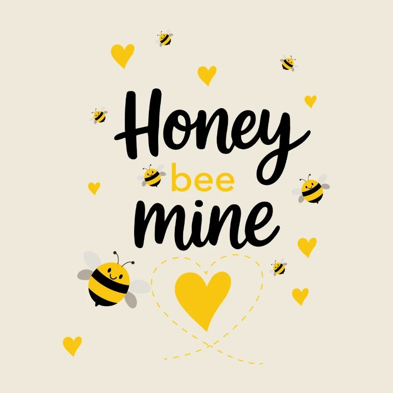 Honigbienen-Mine - Bienen & Gelbes Herz