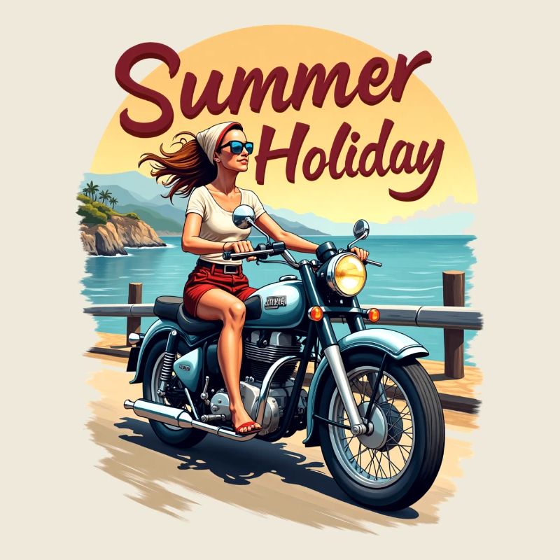Motorcycle Summer Holiday Vacation Biker