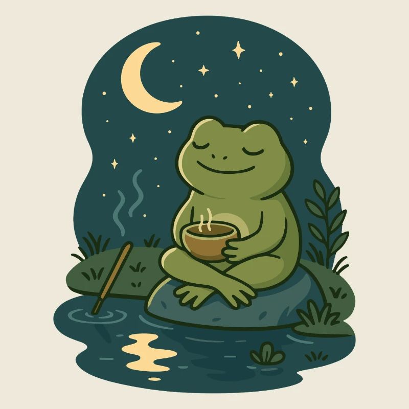 Frog by Moonlight – Mindful & Cozy