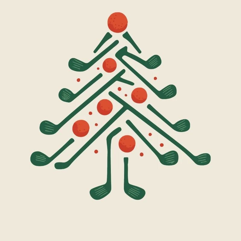 Arbre de golf de Noël Golf Vacances Plaisir