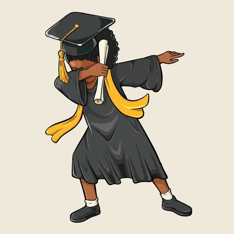 Afro Dabbing Kid Abschluss-Swag der Klasse von 2026