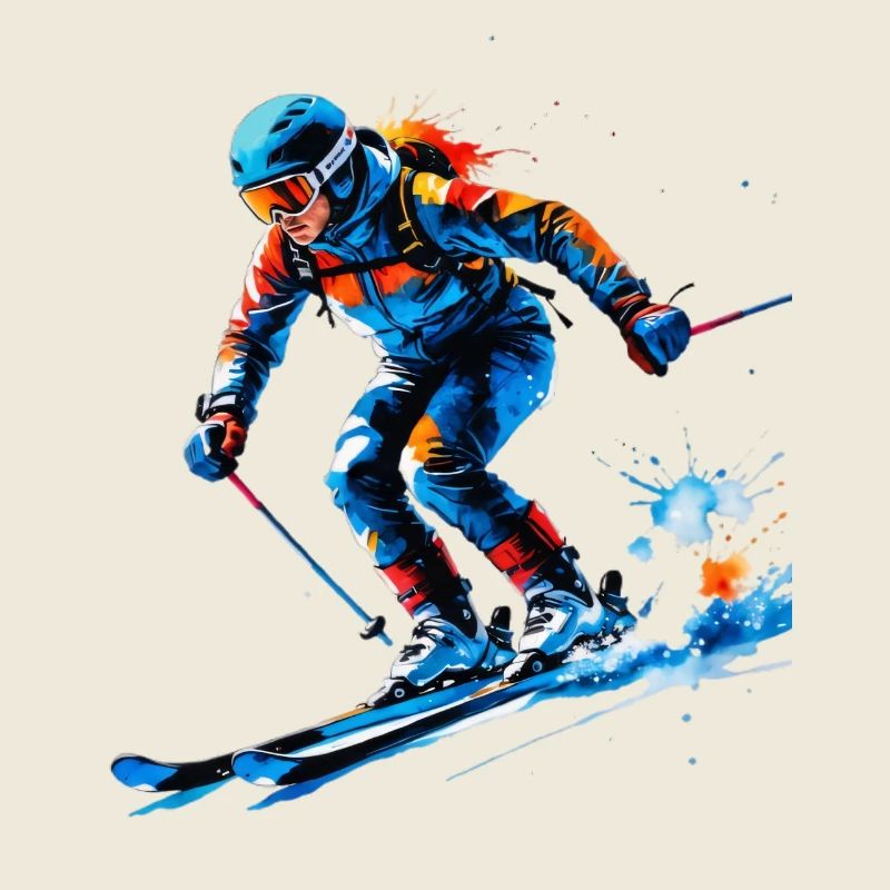 Farbspritzer Skibewegung