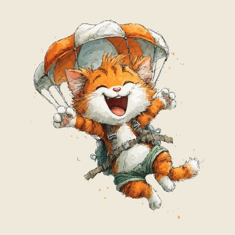 Paraglider Katze Luftabenteuer