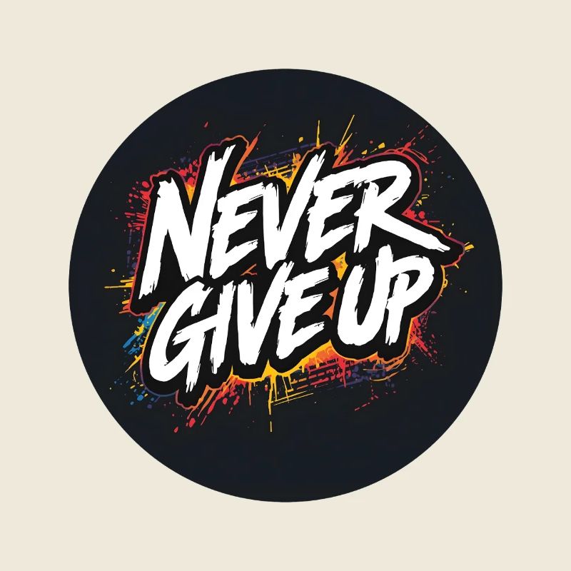 Never Give Up Graffiti