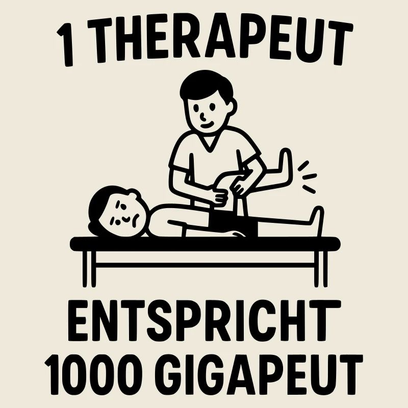 witziger physio spruch therapeut gigapeut