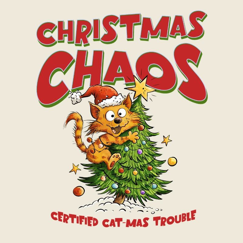 Motif du Chaos de Noël Chat de Noël