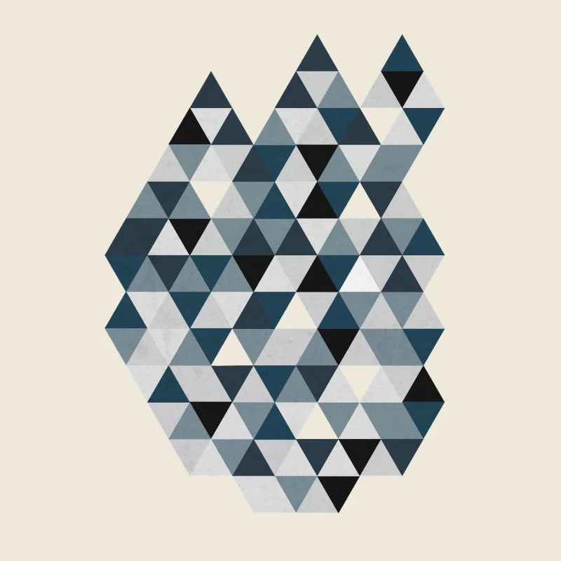 Blue Triangle Mosaic Geometry Triangles