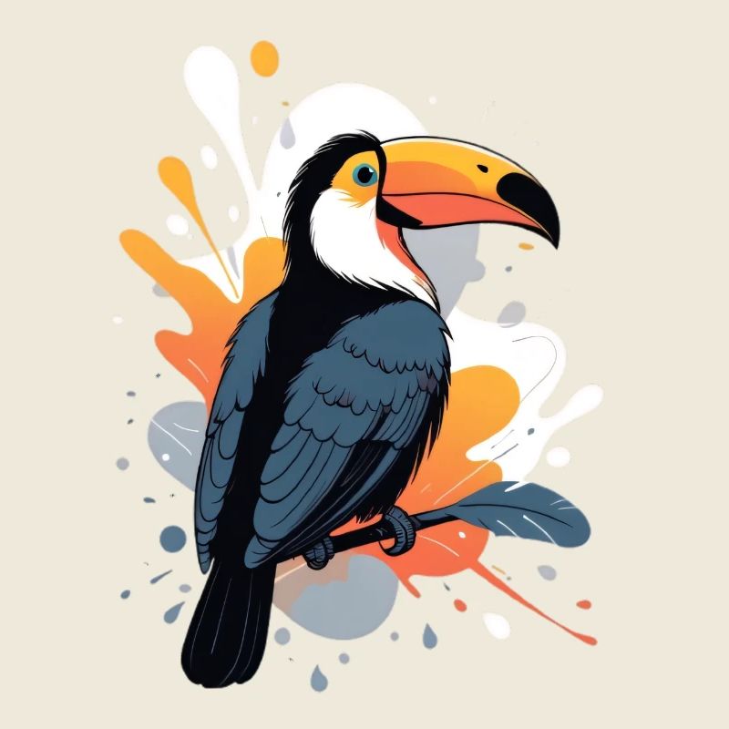 Explosion de couleur du toucan