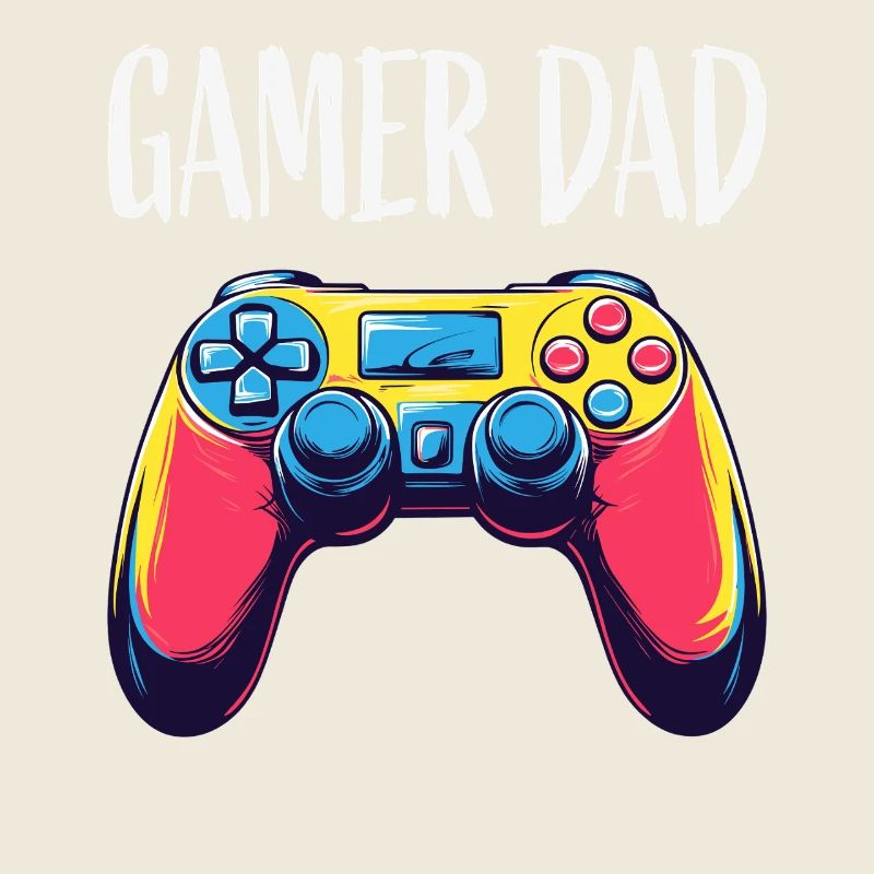 Gamer Dad Neon Controller
