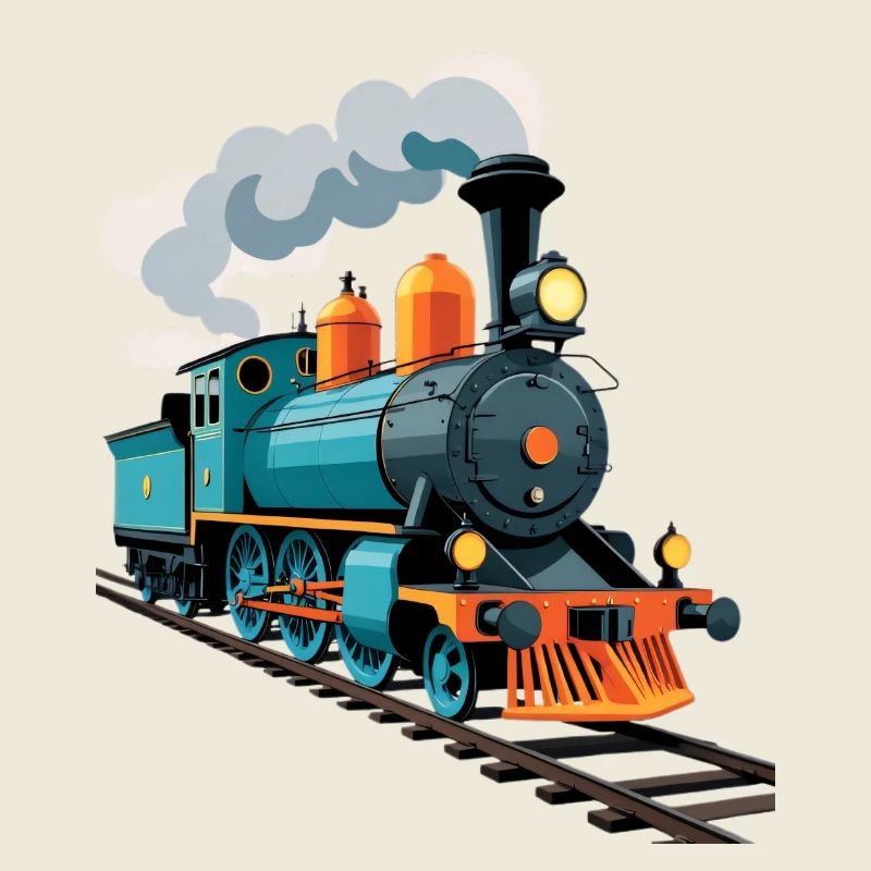 Dampflok Farbexplosion