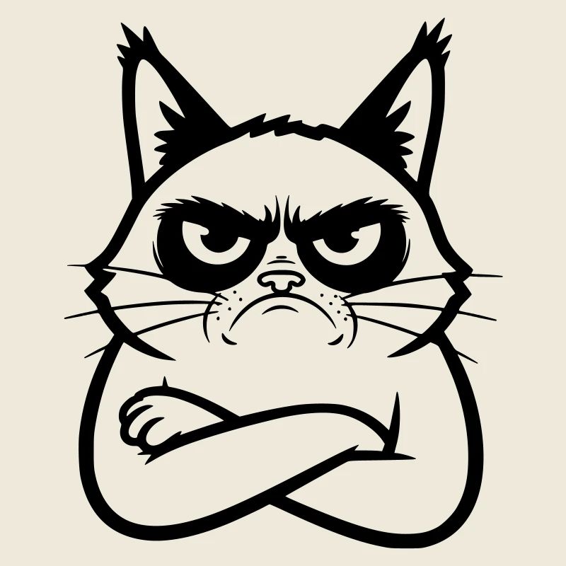 Cat Line Art Cartoon Illustration