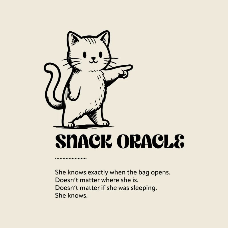 « Oracle des Snacks » Chat | Chemise drôle avec la phrase de mèmes