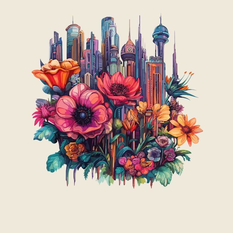 Blossom City Neon Magic