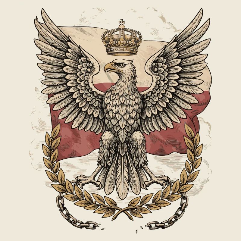 Emblem des gekrönten polnischen Adlers