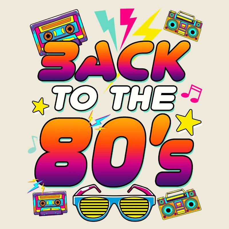 80er Neon Retro Kassette