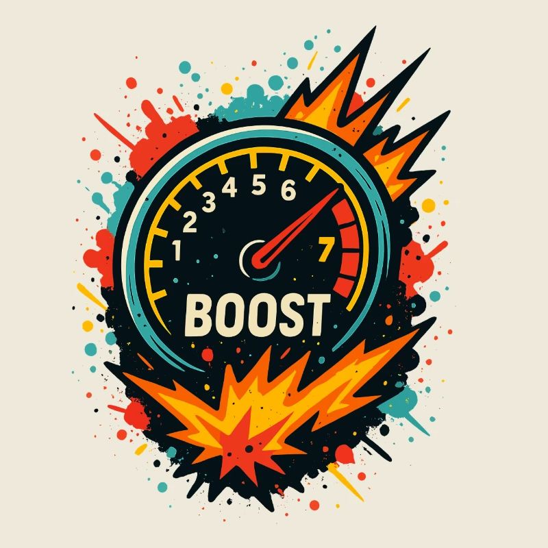 T-shirt Boost Display Explosive, Turbo Tuning