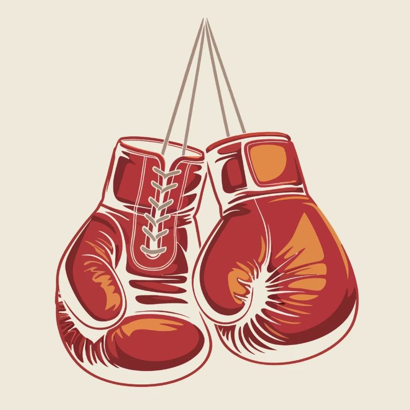 Rote Boxhandschuhe Illustration