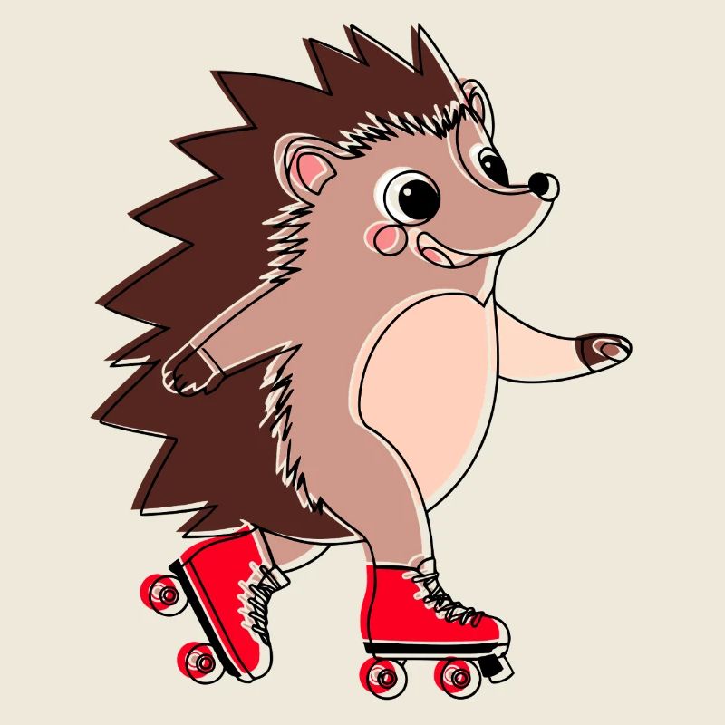 Hérisson en roller - Niglo en roller 