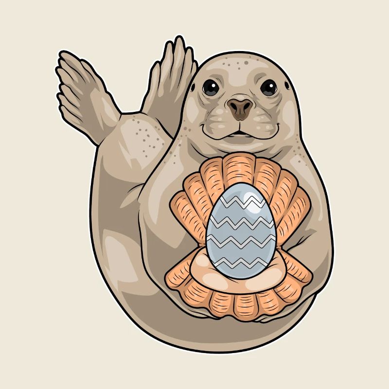 Seehund Ostern Perle