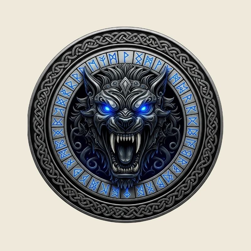 Helheim Creation /Moon Wolf Rune Shield