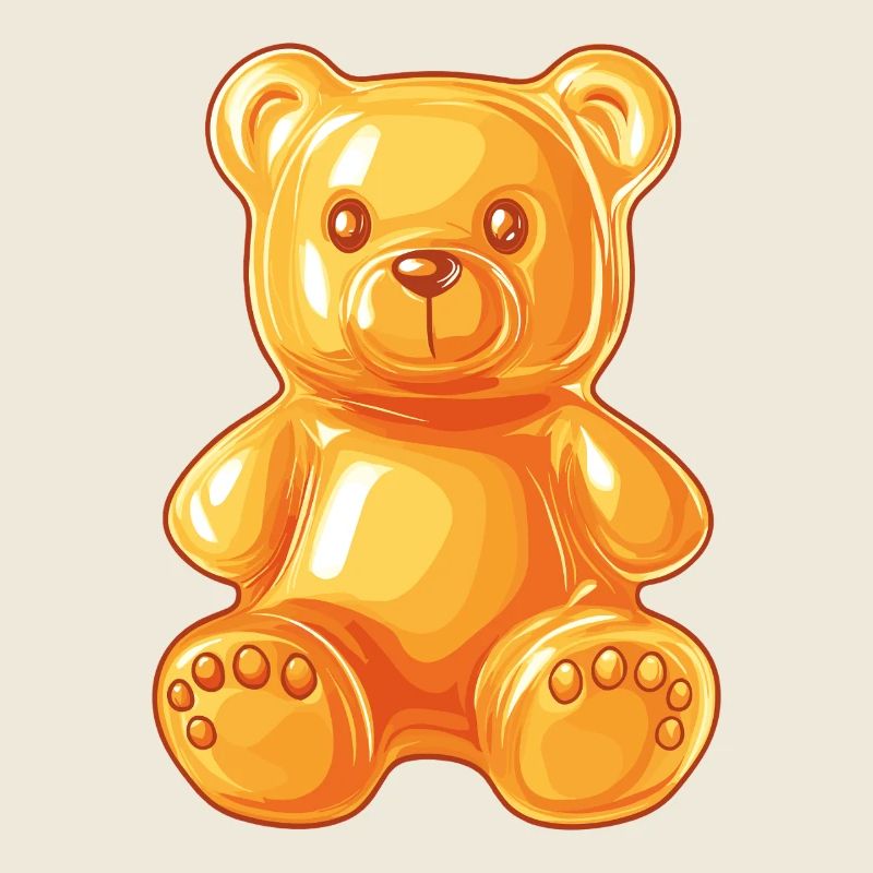 Golden Teddy Bear Cuddle Art