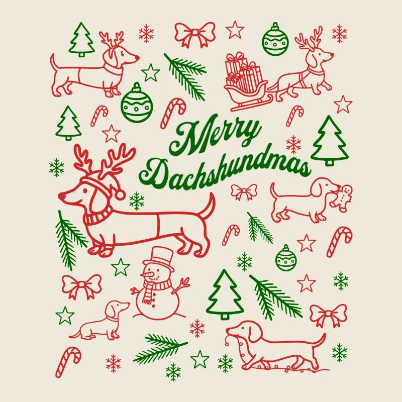 Dachshund Christmas Pattern