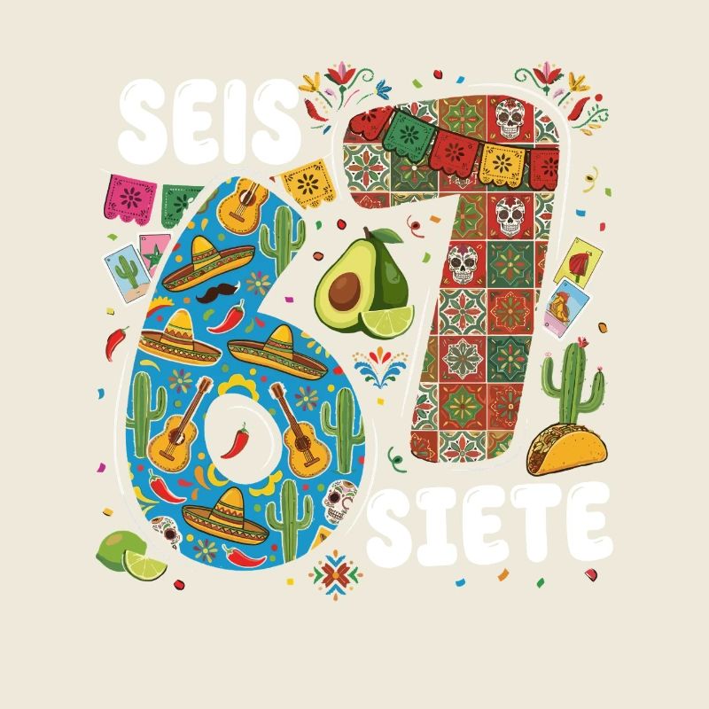 Sechs Sieben Fiesta Muster