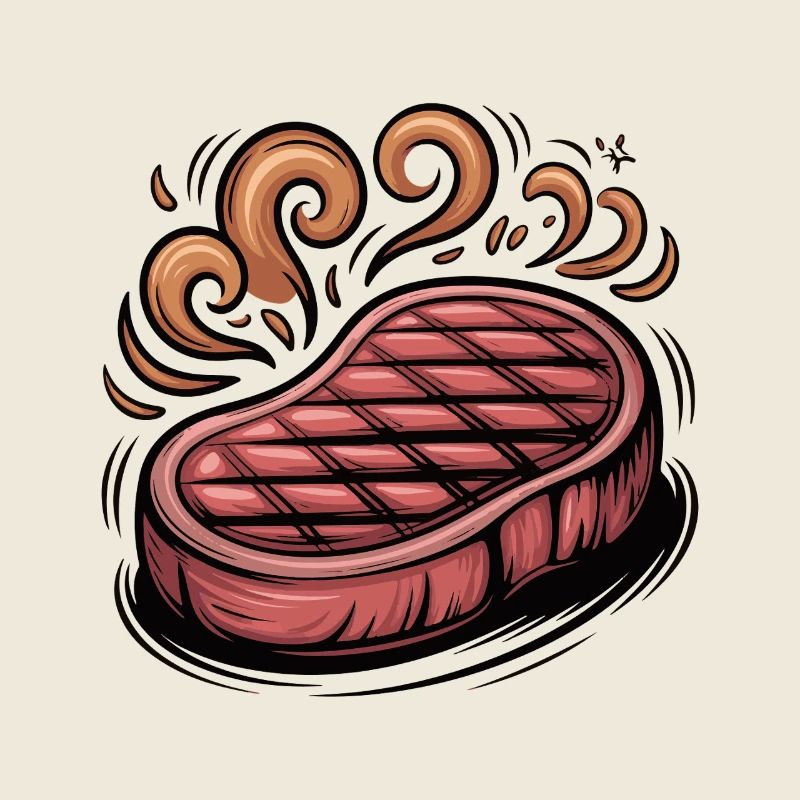 Illustration de steak grillé