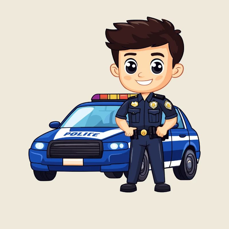 Polizeiheld Karikatur