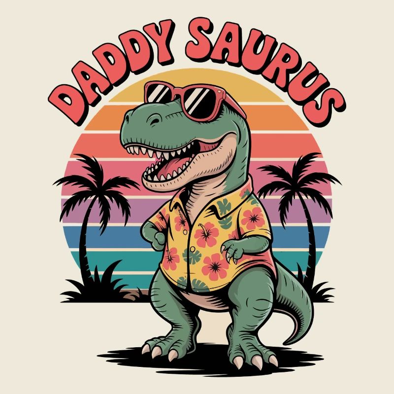 Daddy Saurus Dinosaur 